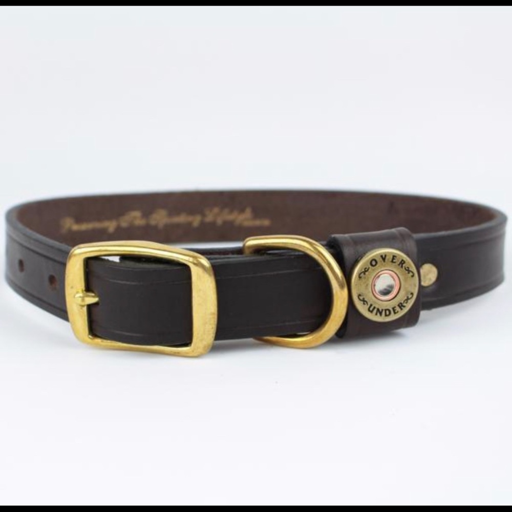 15” Leather Dog Collar by Over Under